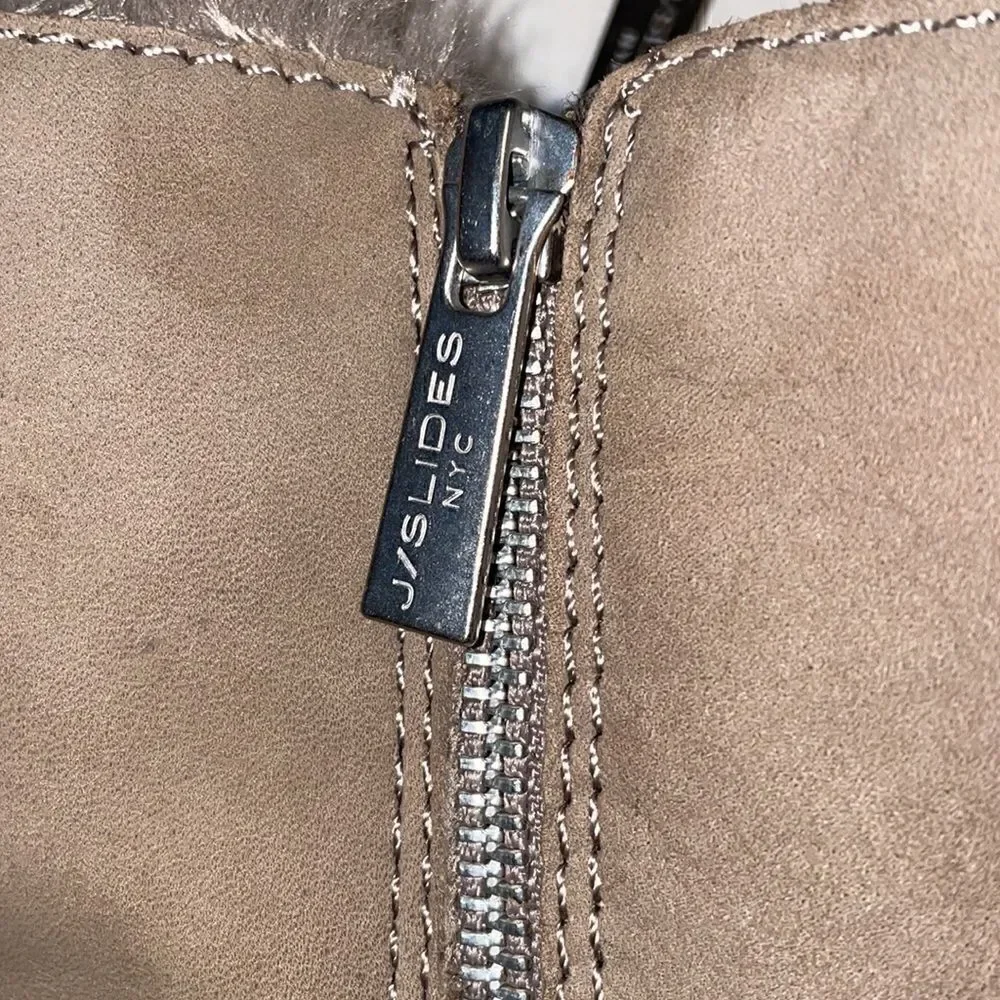 JSLIDES HENLEY - TAUPE NUBUCK DUAL-ZIP FUR LINED PLATFORM SNEAKER BOOT